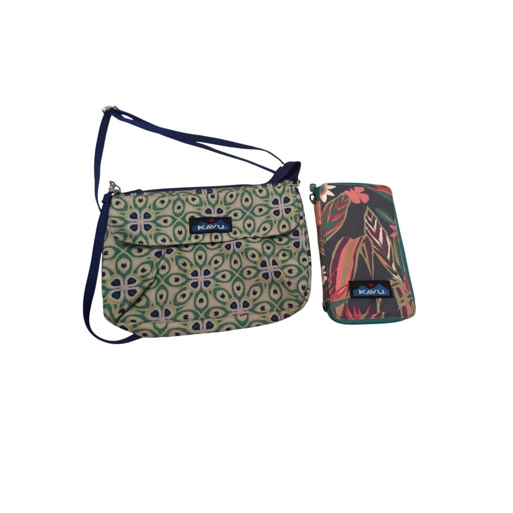 Kavu Womens‎ Crossbody Bag & Wallet With Floral & Geometric Patterns